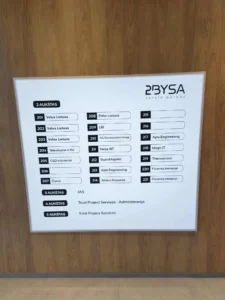 Vidaus ir lauko nuorodų gamyba | Navigacinės sistemos 9 sviecianti nuorodine lenta